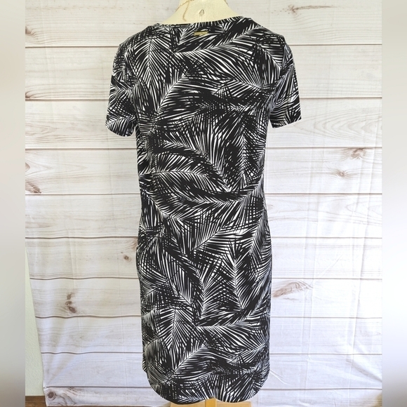 MICHAEL Michael Kors Palm Fronds Mini Dress in Black and White Size Small - Picture 3 of 9
